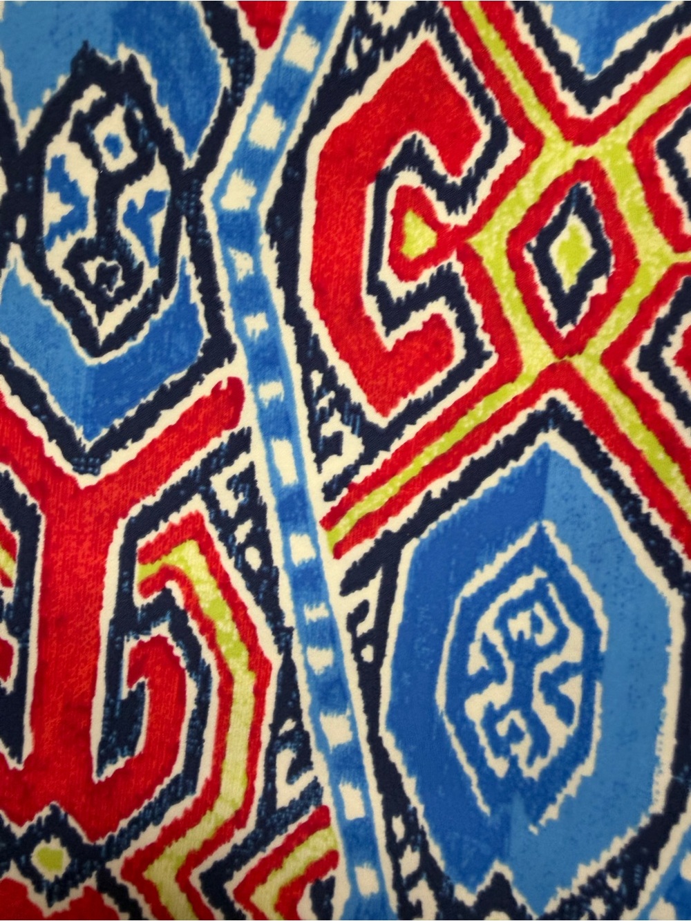 J. McLaughlin Multicolor Geometric Pencil Skirt — Red & Blue - Picture 4 of 7